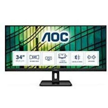 Aoc q34e2a 34 inch qhd monitor 75hz 4ms ips speakers adaptive sync flickerfree lowblue light 2560x1080 75hz 300 cdm hdmidp