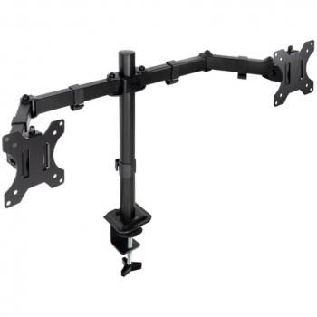 TooQ Soporte de Mesa para 2 Pantallas 17-27