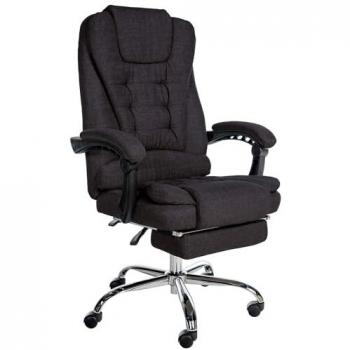 Silla de oficina giratoria regulable en tela negro CLP Oxygen acolchada ergonómica con ruedas, ejecutiva, color negro