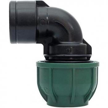Codo PVC Hembra 90° 20 mm x 1/2 con Derivación Verde IRRITEC