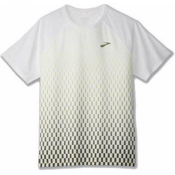 Camiseta de Manga Corta Hombre Brooks Atmosphere 2.0 Blanco