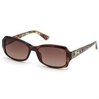 Guess Women's Rectangular Acetate Sunglasses GU7683 - Dark Havana
