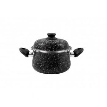 Olla de cocina con tapa esmaltada antiadherente de 30cm.