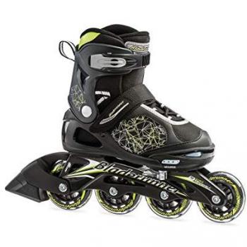 Patines en Línea Rollerblade Phaser Flash, Juventud Unisex, Color Negro/Verde, Talla 28