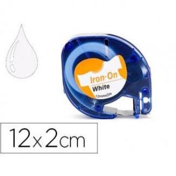 Cinta Q-Connect 12mm x 2mt color negro-blanco para ropa para máquina LetraTag