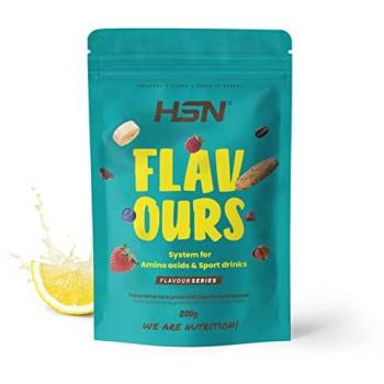 Saborizante para Aminoácidos y Bebidas Deportivas de HSN, Sabor Limón 200 g, 36 Tomas Por Envase, Para la Dieta Keto y Vegana, Extremadamente Bajo en calorías y azúcar,