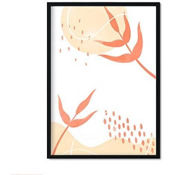 Set de Pósters Abstractos Florales en Cálidos Tonos Tierra - 5 Láminas A3 Sin Marco para Decoración de Interiores