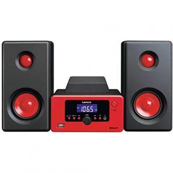 Lenco MC-020 Home Audio Mini System 10W Negro, Rojo - Microcadena