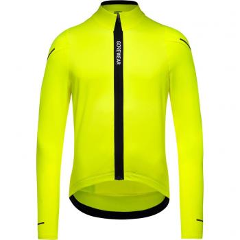 Gore Wear Spinshift Thermo Long Sleeve Jersey para Hombre en color amarillo neón - Talla XL
