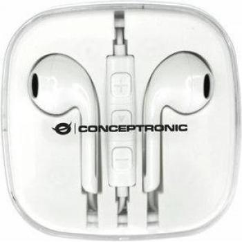 Conceptronic Kit 5 Unidades Auriculares INTRAUDITIVOS Earbuds Jack 3.5M Smartphone Color Blanco