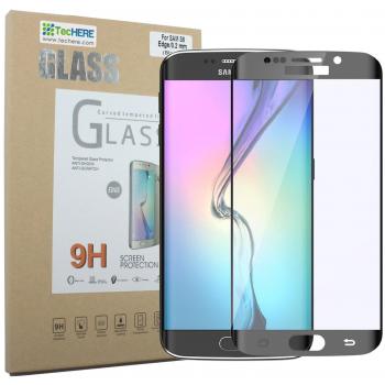 TecHERE GlassShield – Protector de pantalla Ultra Resistente de cristal templado para Samsung Galaxy S6 EDGE – Protector de pantalla de alta calidad y ultra fina con grosor de tan solo 0,2 mm – Resistente a los arañazos y golpes – Prote