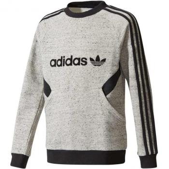 adidas J TRF FT Crew Sudadera, Niños, Gris