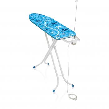 Leifheit AirBoard M Compact Plus Tabla de Planchar, Metal, Azul, 154x9x41.5 cm