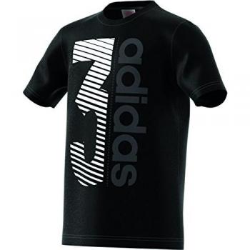 adidas Number Camiseta, Niños, Negro, 128-7/8 Años