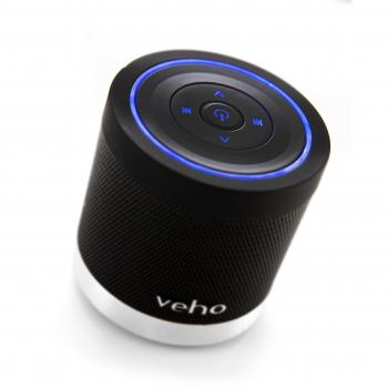 Veho M4 - Portátil inalámbrico recargable Bluetooth inalámbrico con control de pista para iPhones, Android, iPod, iPad, Tablets y otros dispositivos Bluetooth - Negro