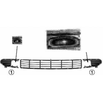Rejilla de Ventilación para Parachoques Delantero Derecho VAN WEZEL 5878596