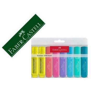 Rotuladores Faber-Castell Textliner 1546 Pastel Pack 8 uds