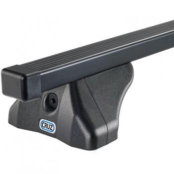 Arearicambi – Barras portaequipajes cruz modelo Oplus S-Fix de acero barnizado para vehículos con Railing integrado 110cm