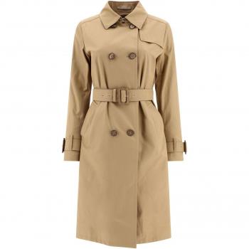 Herno Women's Delan Double-Breasted Trenchcoat in Beige | Size 44 | IM000158D132182000