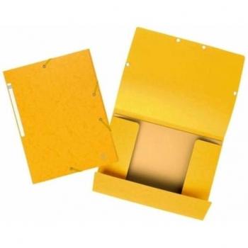 Grafoplas - Carpeta de Alta Resistencia con Cierre con Gomas y 3 Solapas. Amarillo -