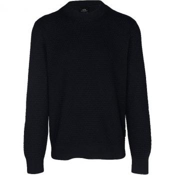 Armani Exchange Men's Blue Bouclé Pullover Sweater - Size S