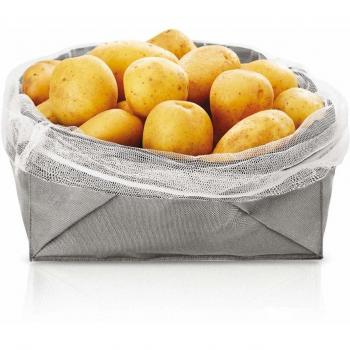 Metaltex Bolsa Organizadora para Cocina, Tela, Gris, 25x25x4 cm