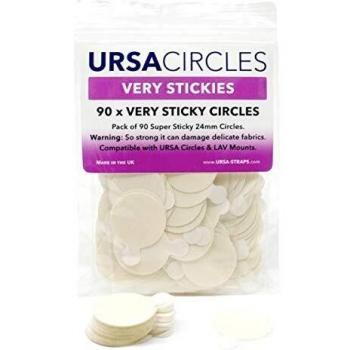 URSA Very Sticky Circles: 90 Super High Tack, Double Sided, Pre-Cut Stickies with Peel-Off Tabs. Made In the UK
