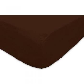 Soleil d'ocre Sábana bajera JERSEY de algodón 140x190 cm chocolate