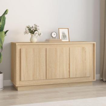 Aparador de madera contrachapada roble Sonoma 102x35x55 cm, Mueble de Almacenaje de Salón, Armarios con Puertas, Cajón de Madera, Buffet para salón Moderno, Armario