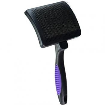 Kruuse Pet Buster Self-Cleaning Slicker Hard Pin L, Black & Purple, Large