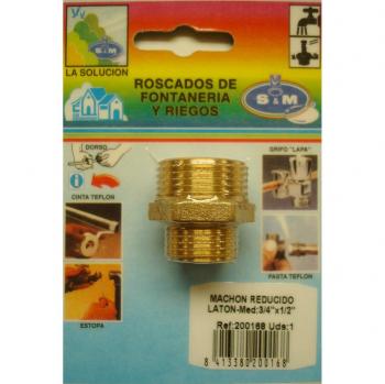 S&m CONTRARROSCA FONTANERIA S& M REDUCIDA LATON M-M 3/4'X1/2' 200168