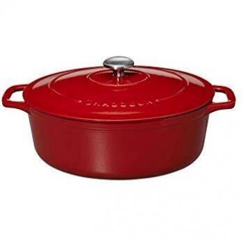 Cocotte Ovalada de Hierro Fundido Esmaltado 29 cm Rubí Chasseur