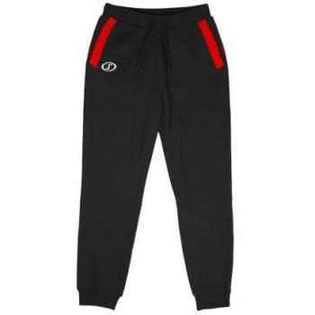 Spalding Pantalones Largos Funk Rojo/Negro, Pantalones Deportivos y de Calle, 80% algodón, Talla S