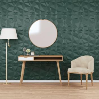 Paneles de Pared 3D Diamante Verde 50x50 cm, 48 uds, 12 m²