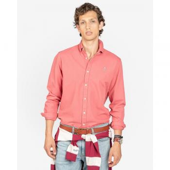 Harper & Neyer - Camisa Veneto de algodón para hombre corte slim color terracota