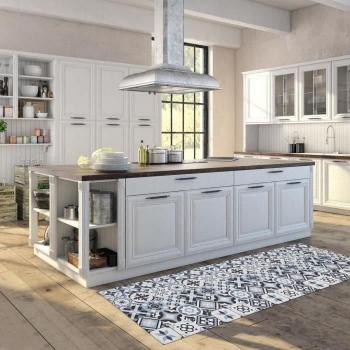 Alfombra de cocina 120x170 cm PVC Multicolor Antideslizante y Compatible con Calefacción por Suelo