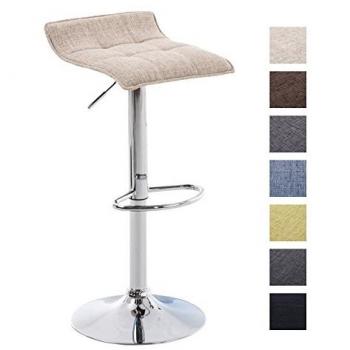 Taburete de Bar Madison - Elegancia y confort en un diseño moderno, tapizado en tela crema