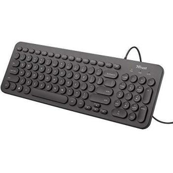 Trust MUTO Teclado Silencioso QWERTY Portugués, Negro