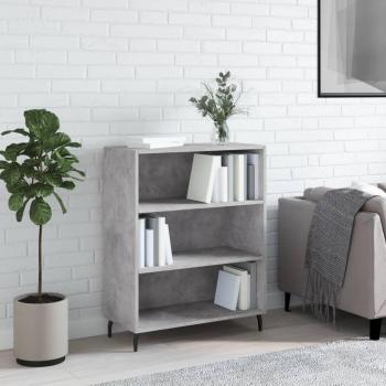 Estantería de madera de ingeniería gris hormigón 69,5x32,5x90 cm - Mueble de Almacenaje de Salón, Buffet para salón, Armario Auxiliar, Armario de Almacenamiento