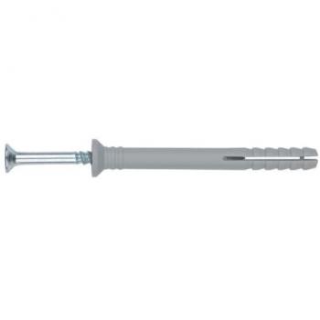 Taco Clavable de Poliamida Premontado, Galvanizado, 6 x 60 mm, Set de 4 Piezas