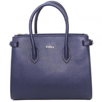 Furla Pin shopping bag small blue