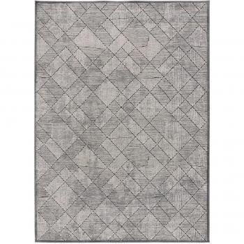 Alfombra Gianna de Interior Estilo Geométrico en Gris - 120X170, 140X200, 160X230, 200X290 cm
