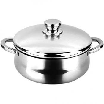 Fagor Cacerola Silverinox 20 cm con Tapa, Acero Inoxidable 18/10, Capacidad de 2.8 Litros, Fondo Difusor Triple Capa, Apta para Inducción
