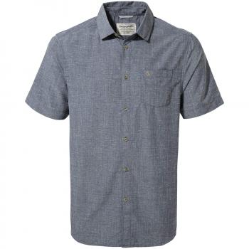 Craghoppers Broni Short Sleeved Camisa, Hombre, Azul Ombre, Large