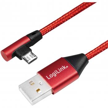Cable de carga y sincronización LogiLink USB 2.0, USB-A a micro-USB, longitud 0,3 m