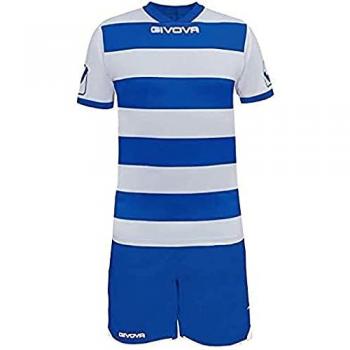 Conjunto de Rugby Givova Camiseta y Pantalones Cortos Blanco/Azul Talla L