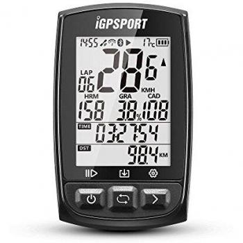 Funcion de ordenador de bicicleta con ant gps igpsport igs50e ciclo ordenador con pantalla grande apoyo ritmo cardiaco monitor sensor de velocidad y cadencia conexionznegro