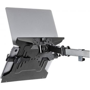 StarTech.com Bandeja VESA para Ordenador Portátil - Soporte Ajustable con Brazo de Monitor - Capacidad 4,5kg - Compatible con Perforaciones VESA 75x75mm y 100x