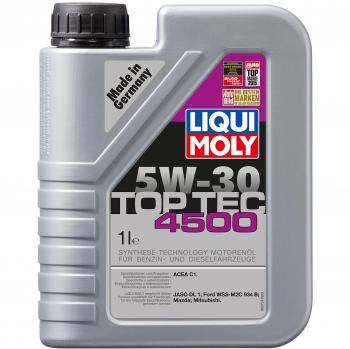 Liqui Moly 3724 Top Tec 4500 5W-30 - Aceite sintético antifricción para Motores de automóviles de 4 Tiempos