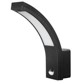 Aplique LED Sensor Exterior IP54 Metal Negro 10W 6400K Fría
